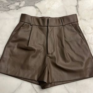 Zara faux leather shorts